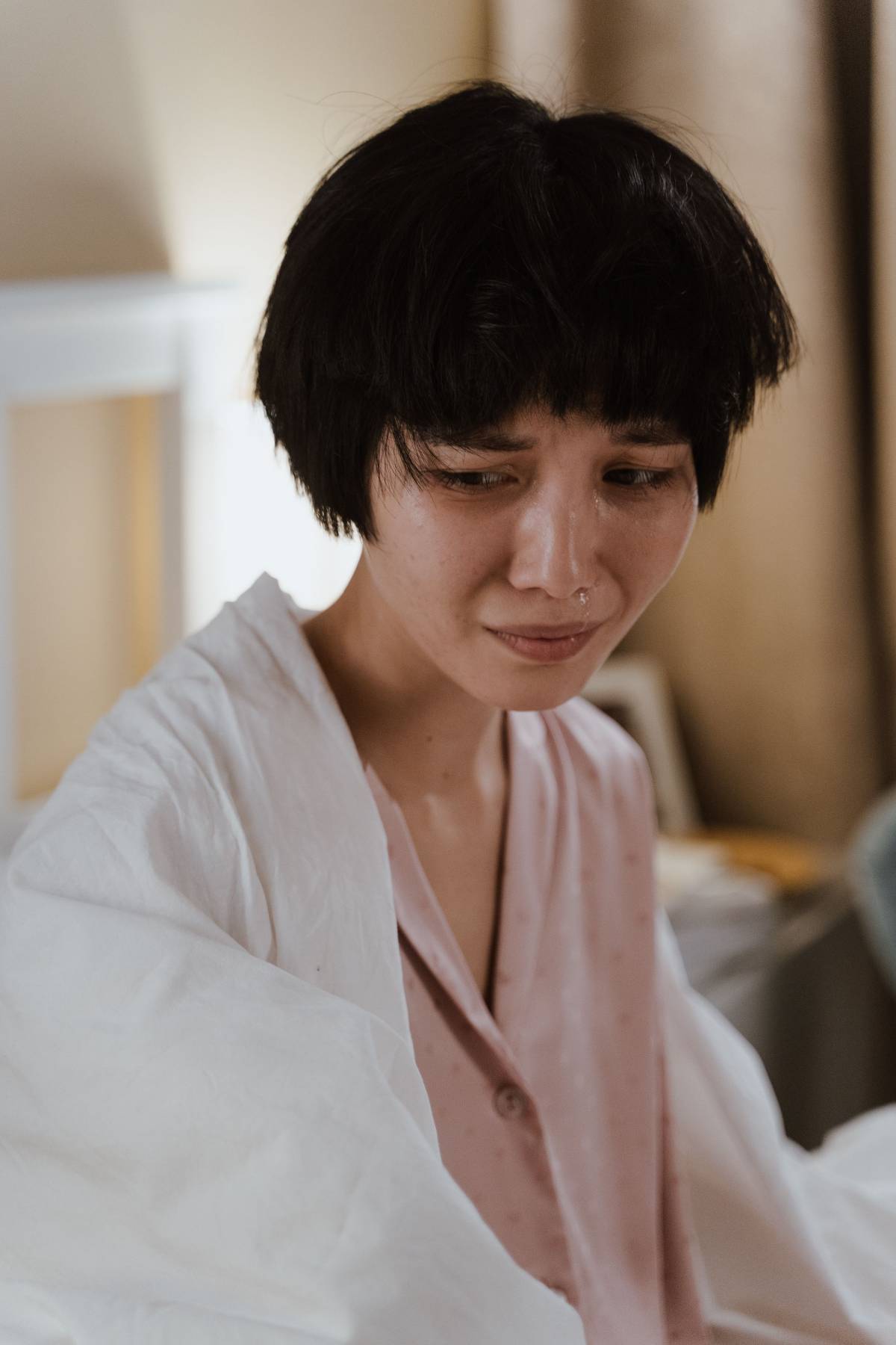 An emotional, tearful portrait